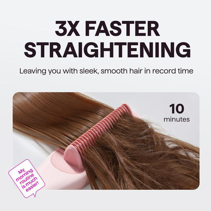 Achieve Sleek, Hydrated Hair Faster with Wavytalk Pro Steam Straightener Brush!