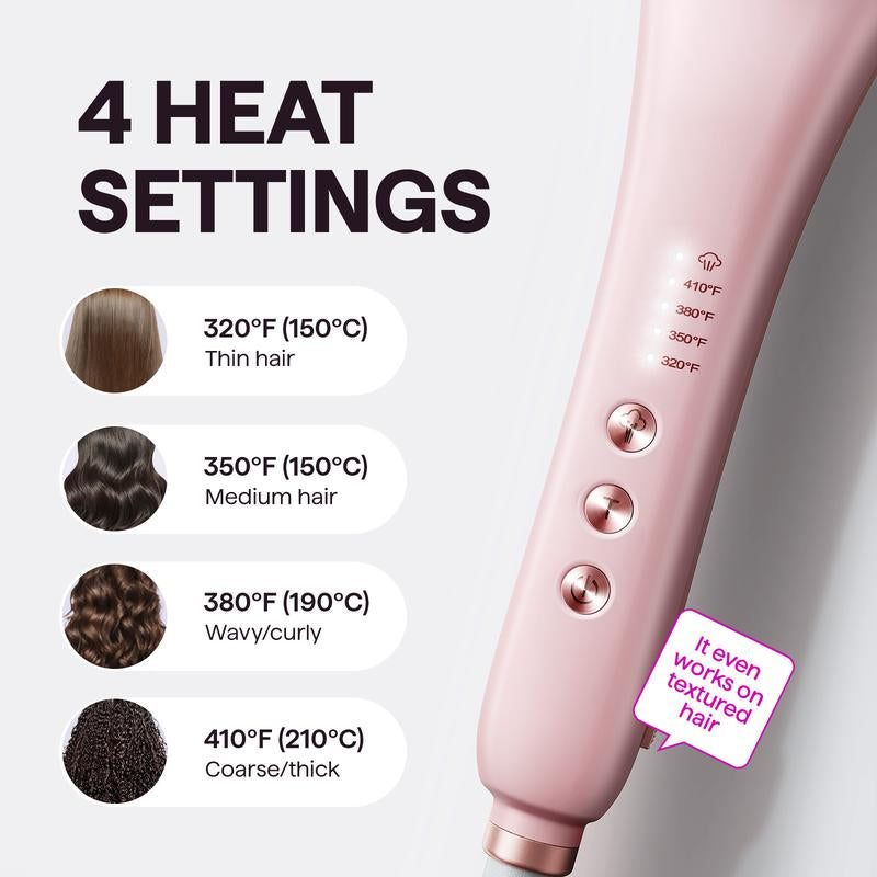 Achieve Sleek, Hydrated Hair Faster with Wavytalk Pro Steam Straightener Brush!